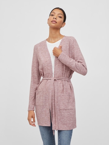 VILA Knit Cardigan 'Tonja' in Pink: front