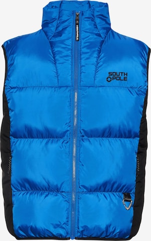 SOUTHPOLE Vest in Blue: front
