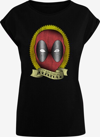 ABSOLUTE CULT Shirt 'Deadpool - Tattoo' in Zwart: voorkant