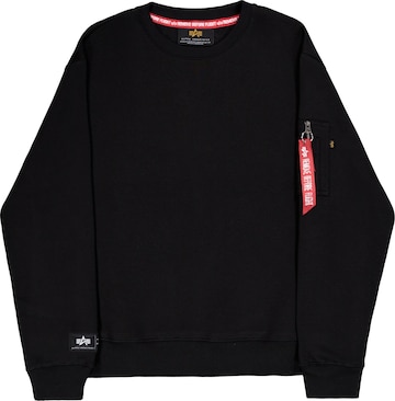 juoda ALPHA INDUSTRIES Megztinis be užsegimo: priekis
