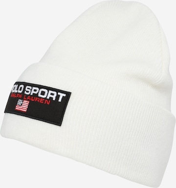 Polo Ralph Lauren Beanie in White: front