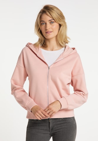 Veste de survêtement usha BLUE LABEL en rose : devant