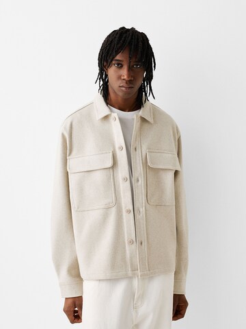 Bershka Between-season jacket in Beige: front