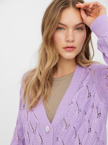 VERO MODA Knit Cardigan 'Gabby' in Purple