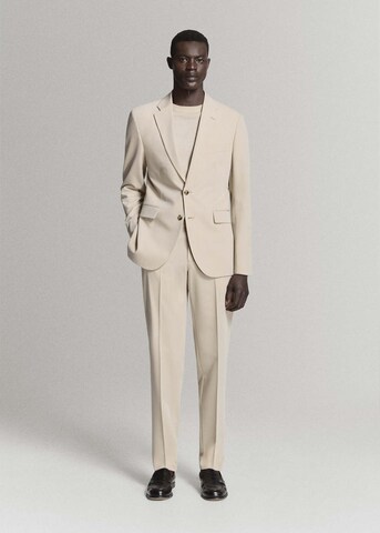 MANGO MAN Slim fit Pleated Pants 'Milan' in Beige