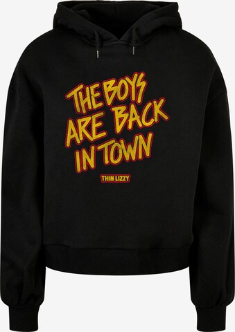 Merchcode Sweatshirt 'Thin Lizzy - The Boys Stacked' in Zwart: voorkant