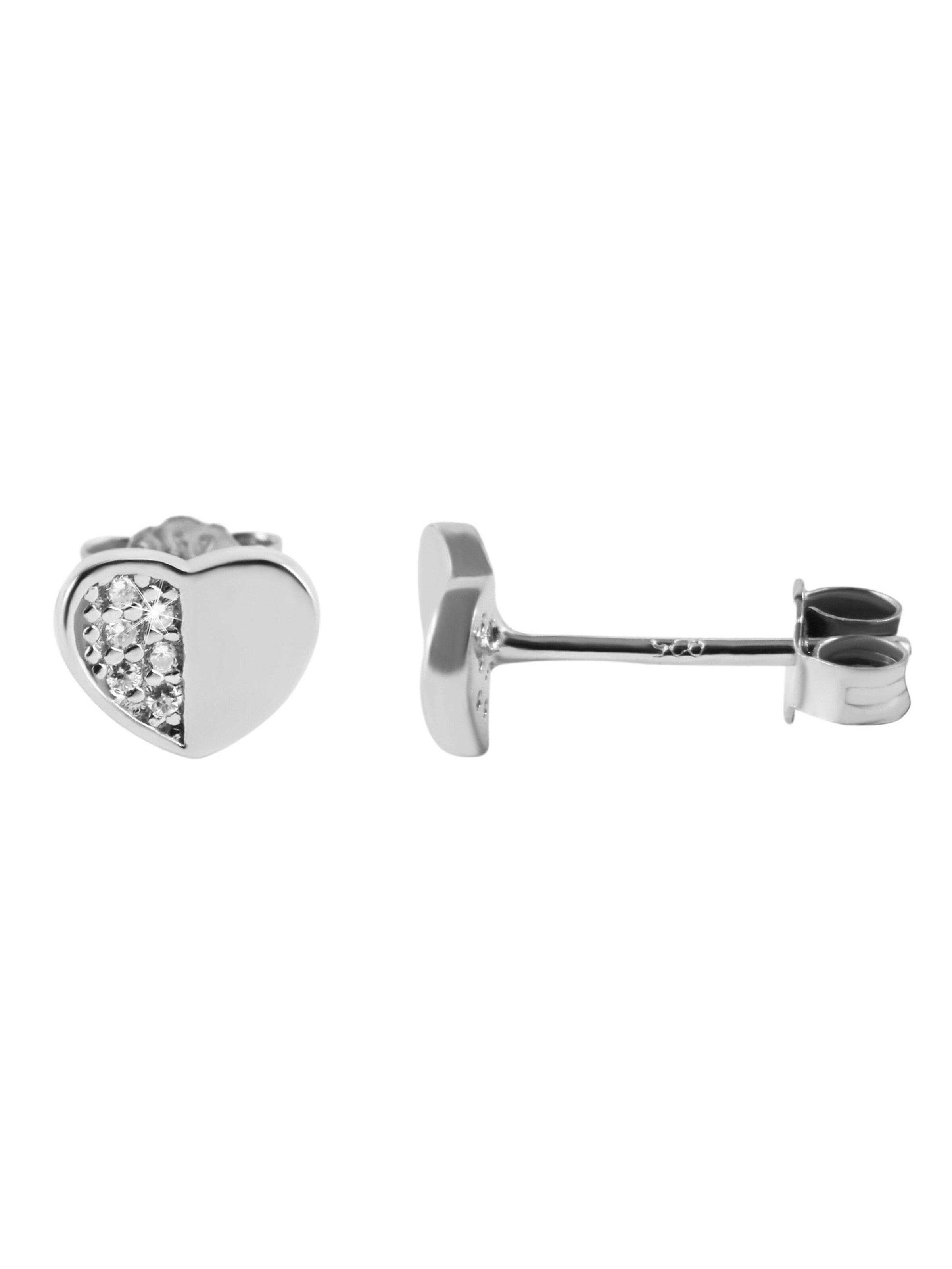 Akzent Earrings '"Heidi" aus 925 Sterlingsilber, rhodiniert, langlebig' in Silver