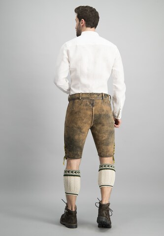 STOCKERPOINT - Ajuste estrecho Camisa tradicional 'Friedrich' en blanco