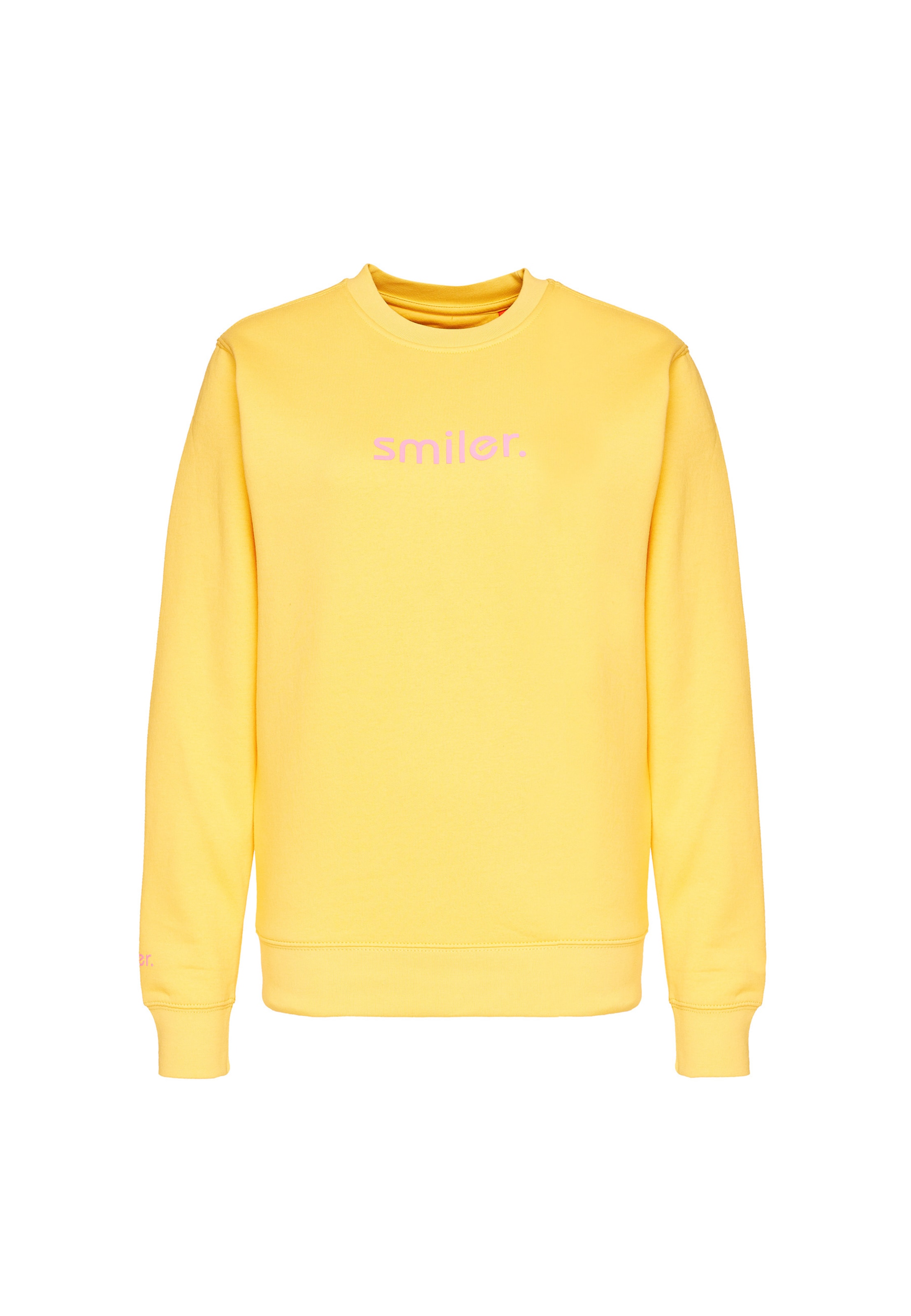 Sweat-shirt smiler. en jaune : devant