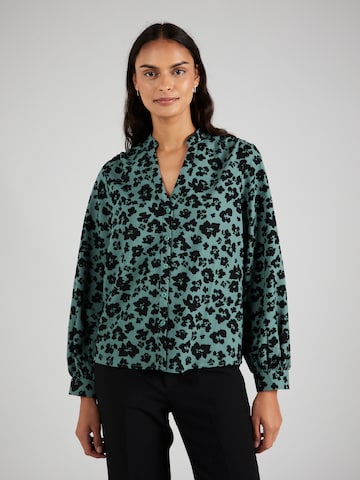 QS Blouse in Blauw: voorkant