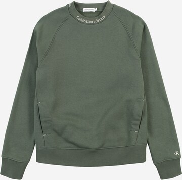 Calvin Klein Jeans Μπλούζα φούτερ 'Instarsia' σε πράσινο: μπροστά