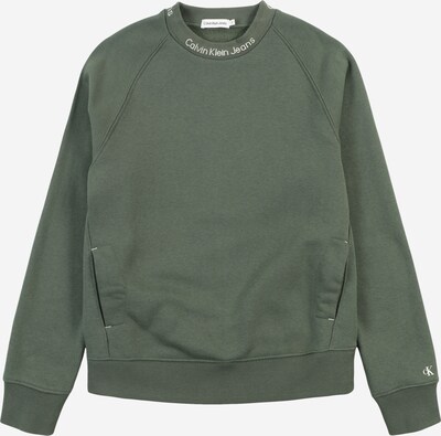 Calvin Klein Jeans Mikina 'Instarsia' - zelená / bílá, Produkt