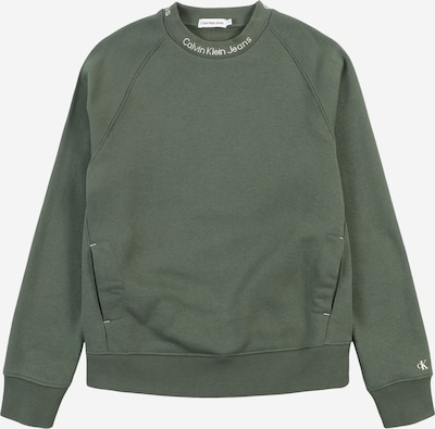 Calvin Klein Jeans Sweat 'Instarsia' en vert / blanc, Vue avec produit