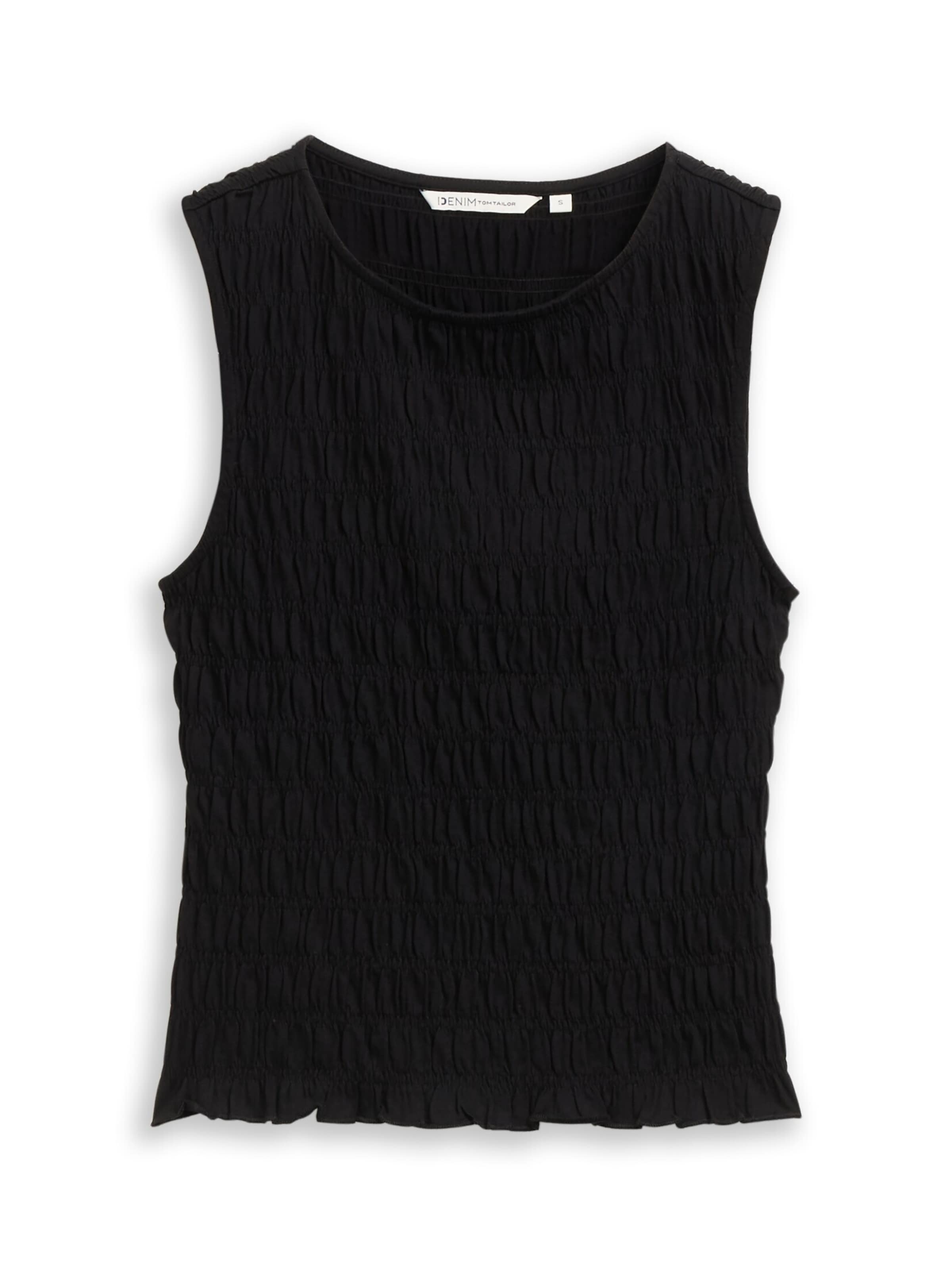 TOM TAILOR DENIM Top in Black: front