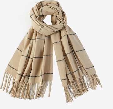 alberto cabale Scarf 'Line' in Beige: front