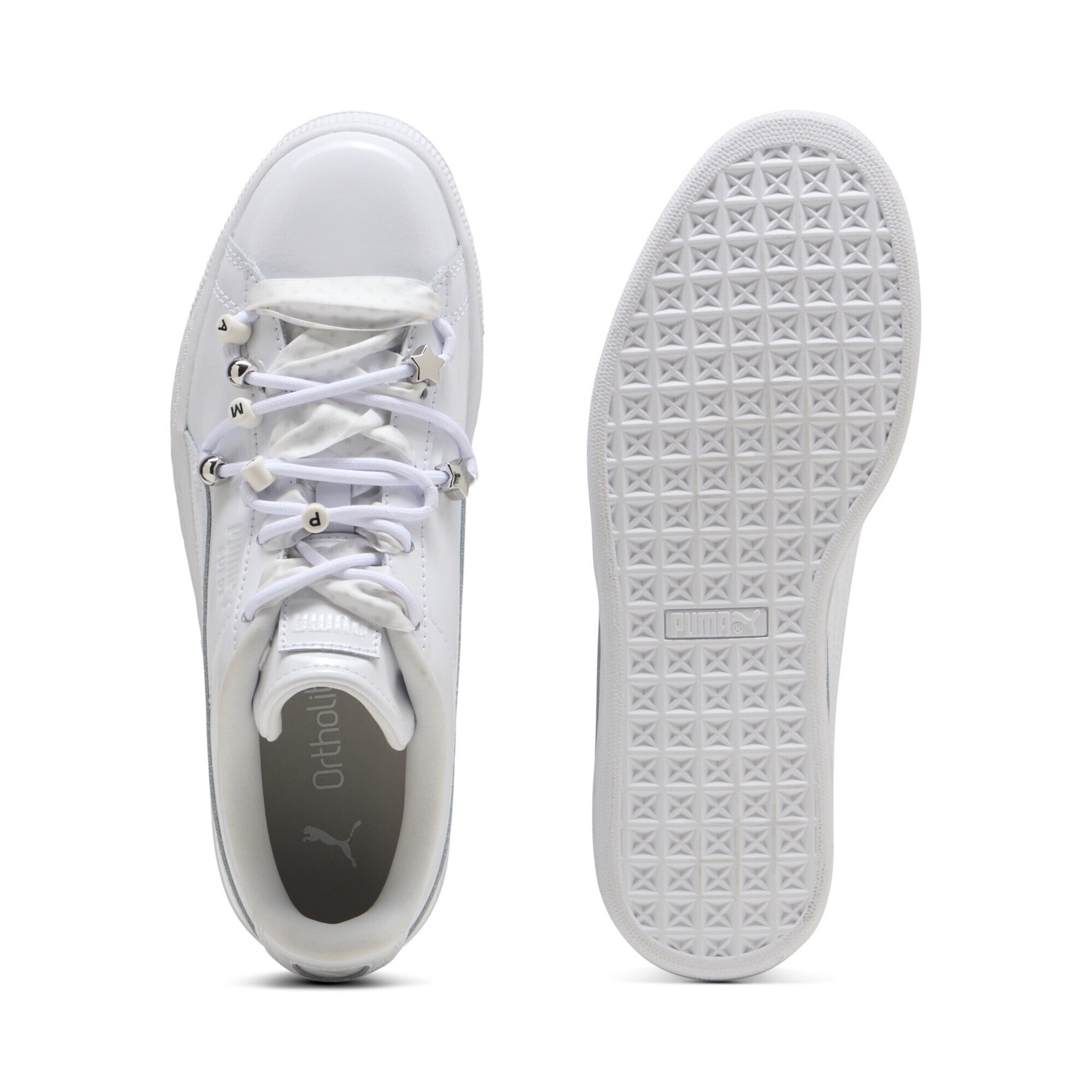 PUMA Platform trainers 'Suede Bloom Patent' in White