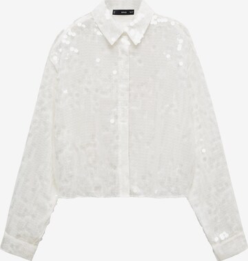 MANGO Bluse 'Flake' i hvid: forside