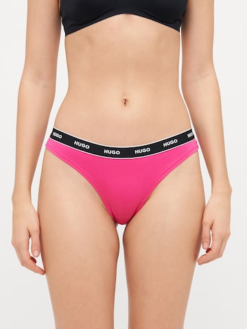 HUGO Thong in Brown: front