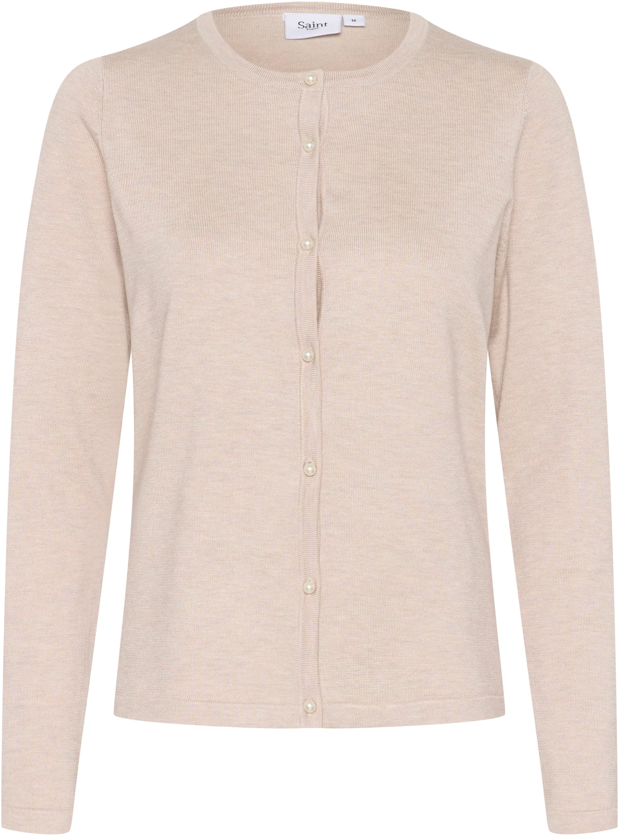 SAINT TROPEZ Strickjacke in Beige: Vorderseite