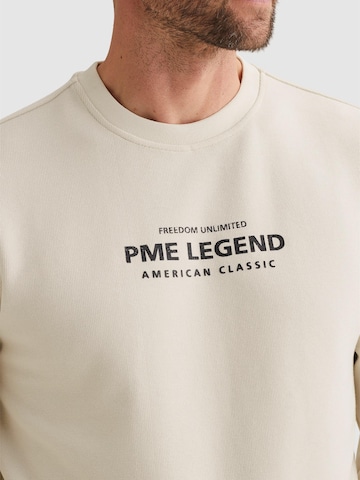 PME Legend - Sudadera 'PME LEGEND - Sweatshirt with artwork and ribbed collar' en beige