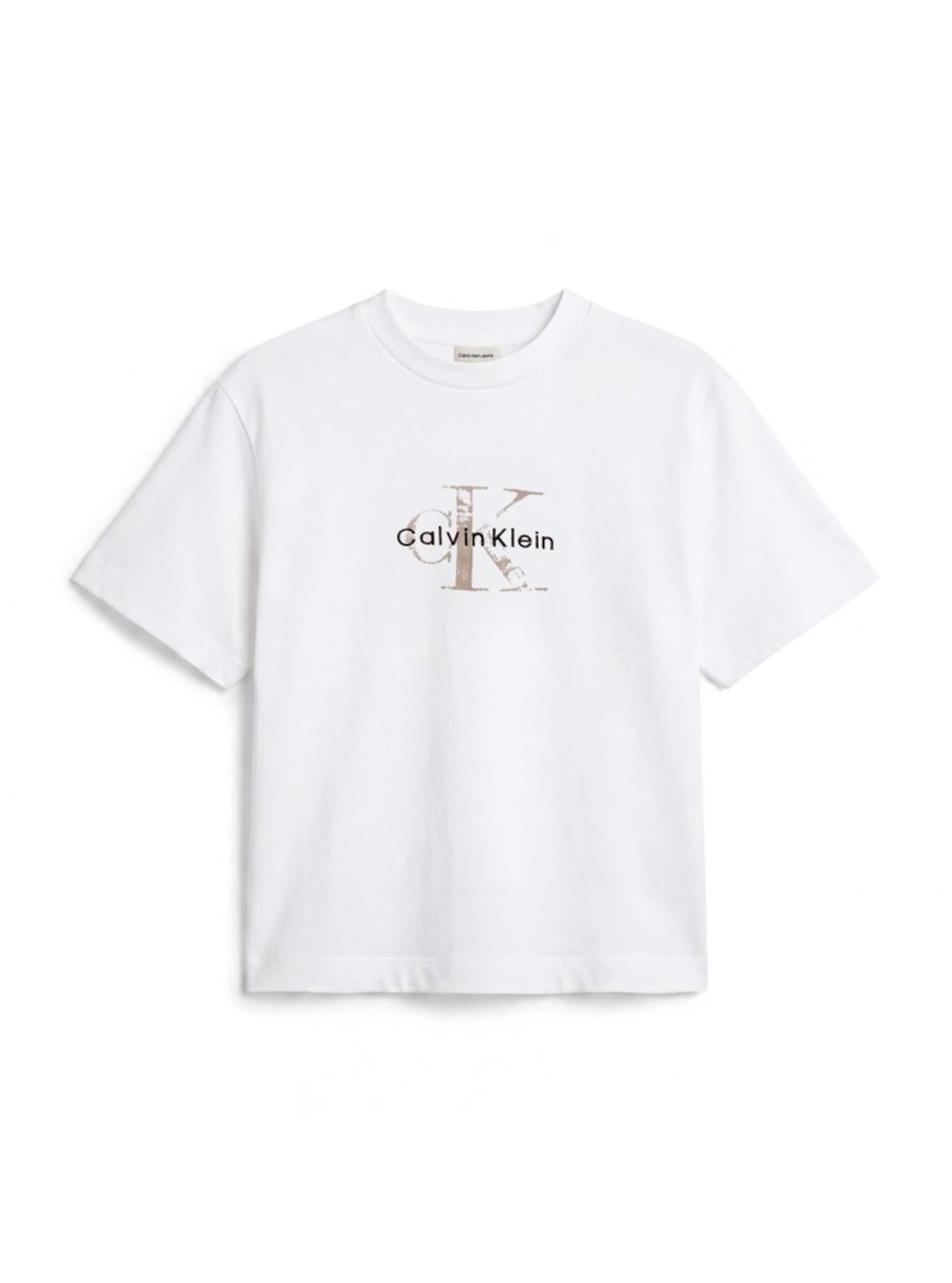 Calvin Klein Jeans Shirt in Wit: voorkant