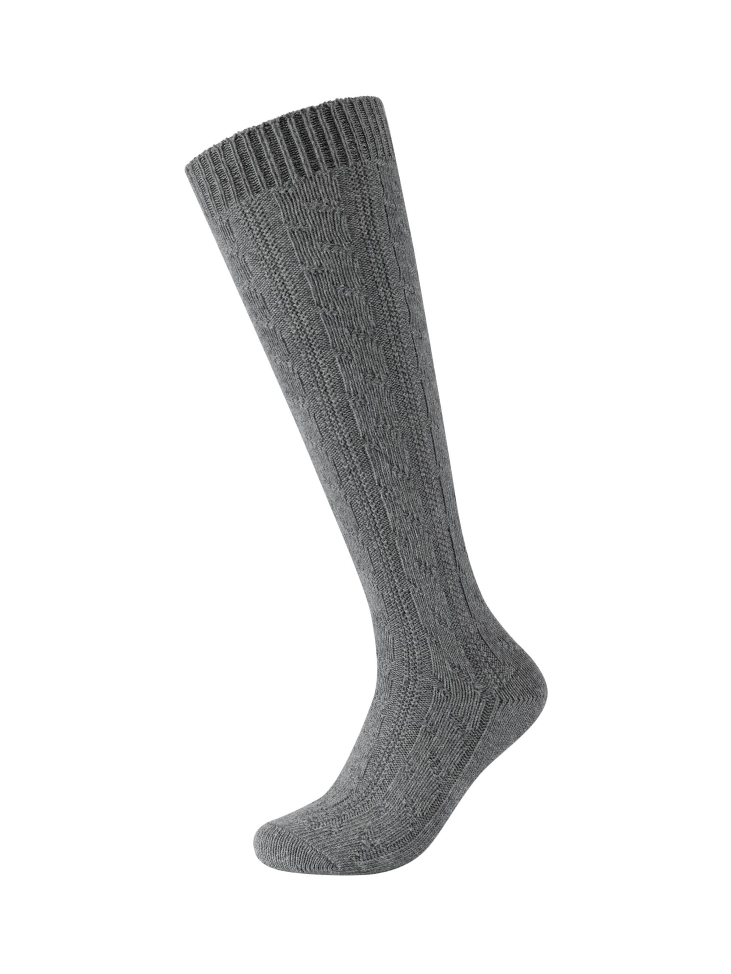 camano Trachtensocken in Grau: Vorderseite