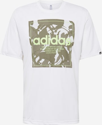 ADIDAS PERFORMANCE Klasický střih Funkční tričko – bílá: přední strana