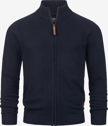INDICODE JEANS Strickjacke 'Lut' in Blau: Vorderseite