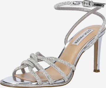 STEVE MADDEN - Sandalias con hebilla 'KAILYN-R' en plata: frente