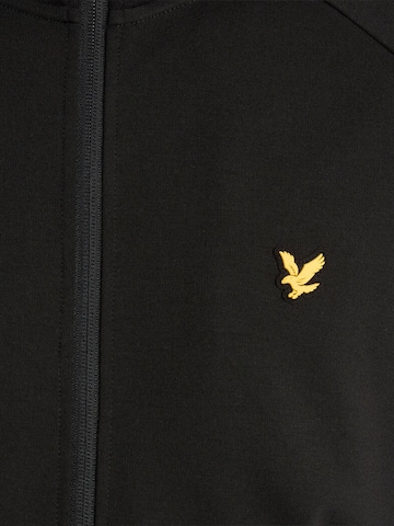 Lyle & Scott Fleece jas in Zwart