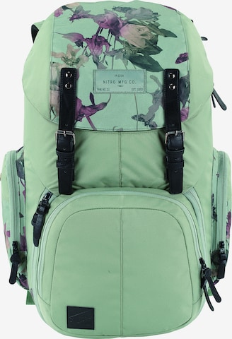 NitroBags Backpack in Green: front