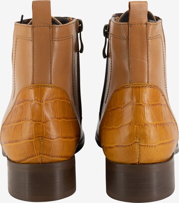 Usha Lace-Up Ankle Boots in Brown