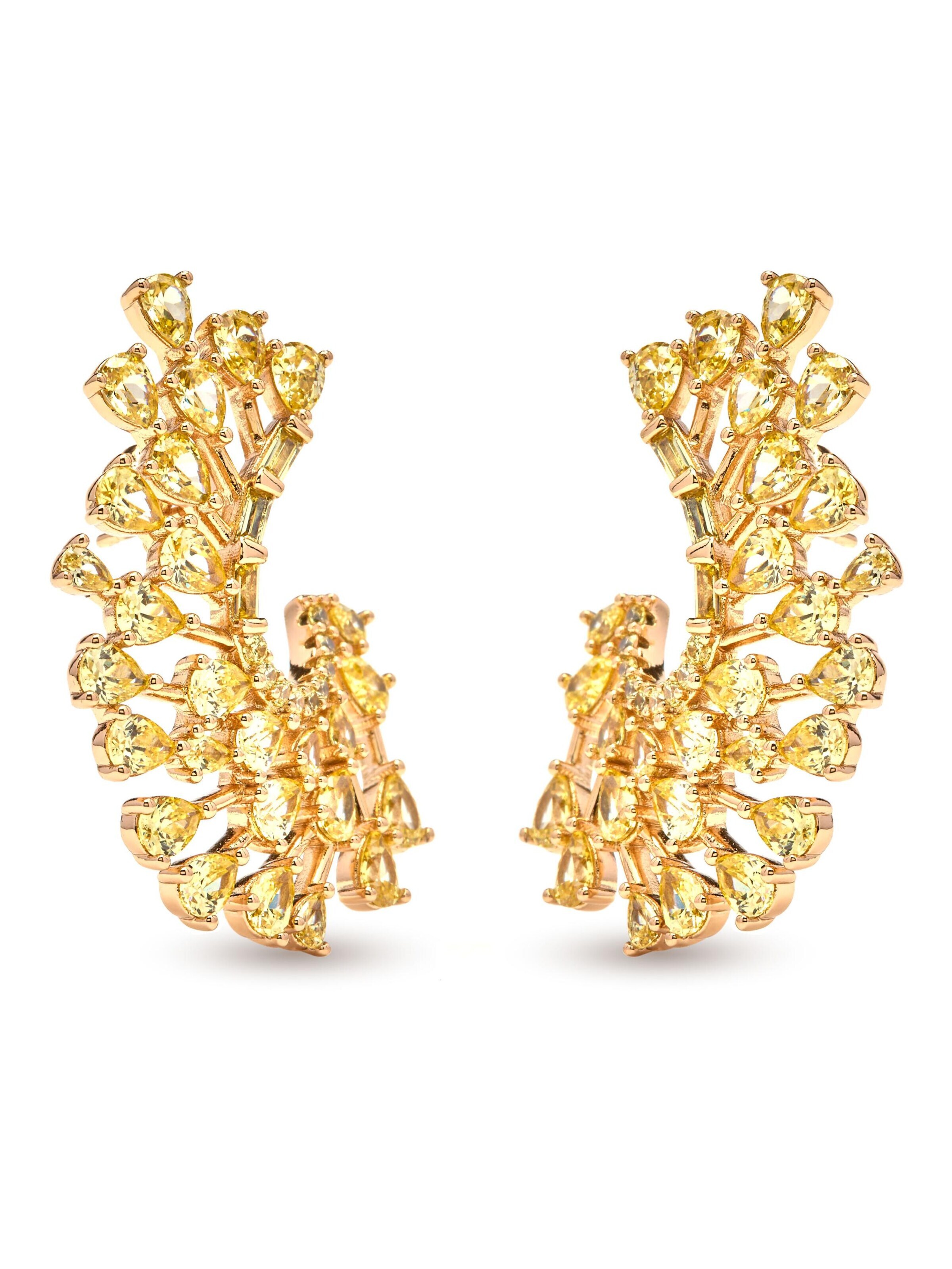 Luxenter - Brincos 'Narbel' em ouro: frente
