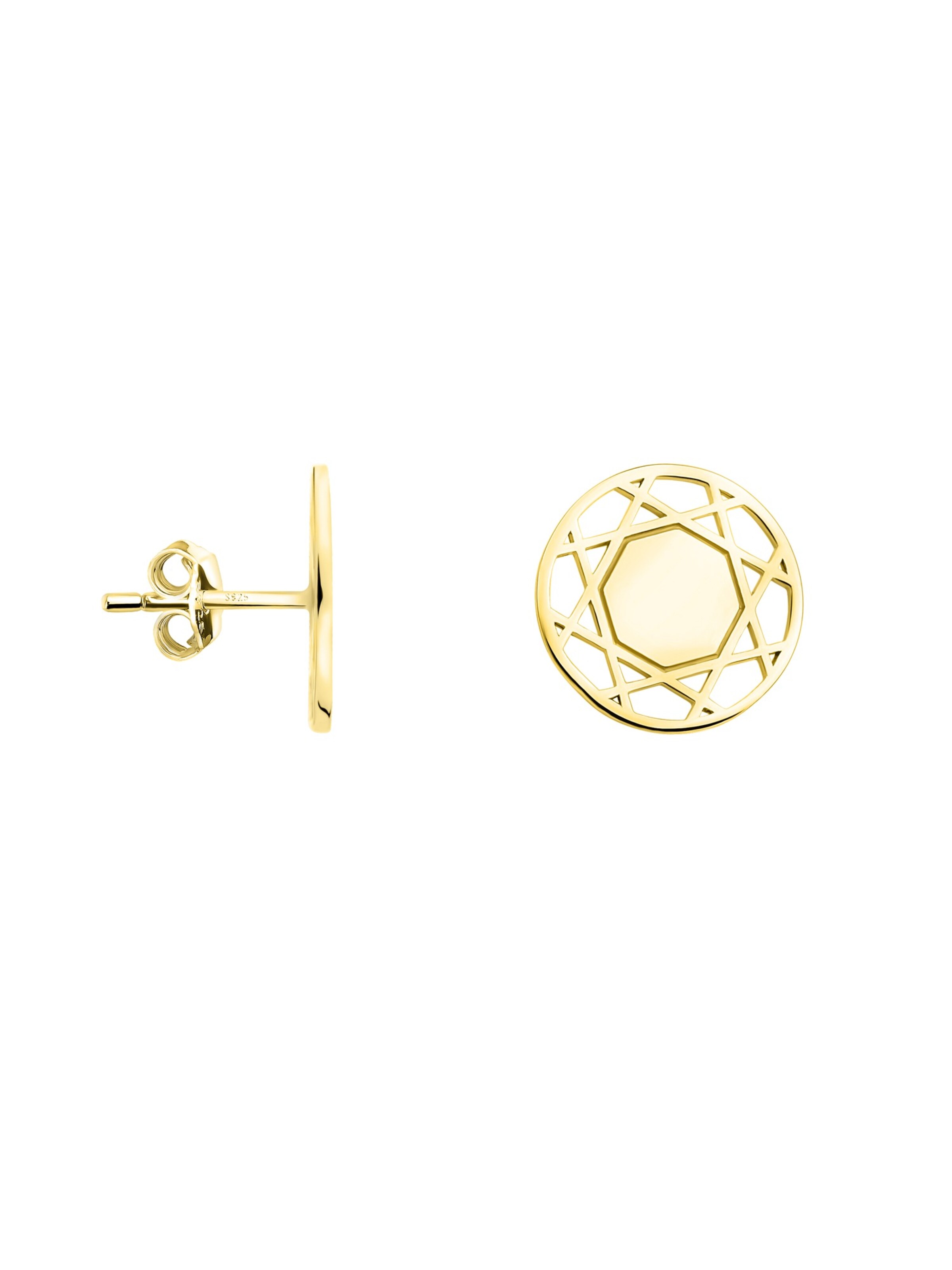 Sofia Milani Ohrringe 'Circle Grid'‌‌‌‌‌‌‌ in Gold: Vorderseite