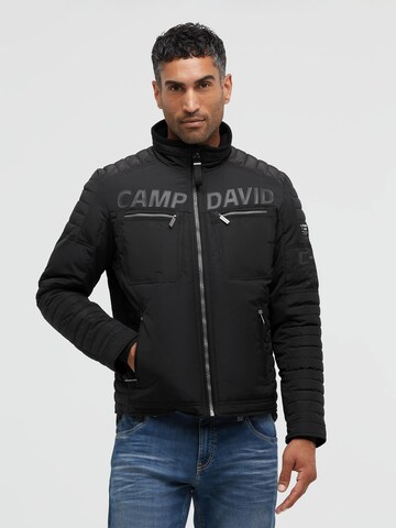 CAMP DAVID Winter Jacket in Black: front