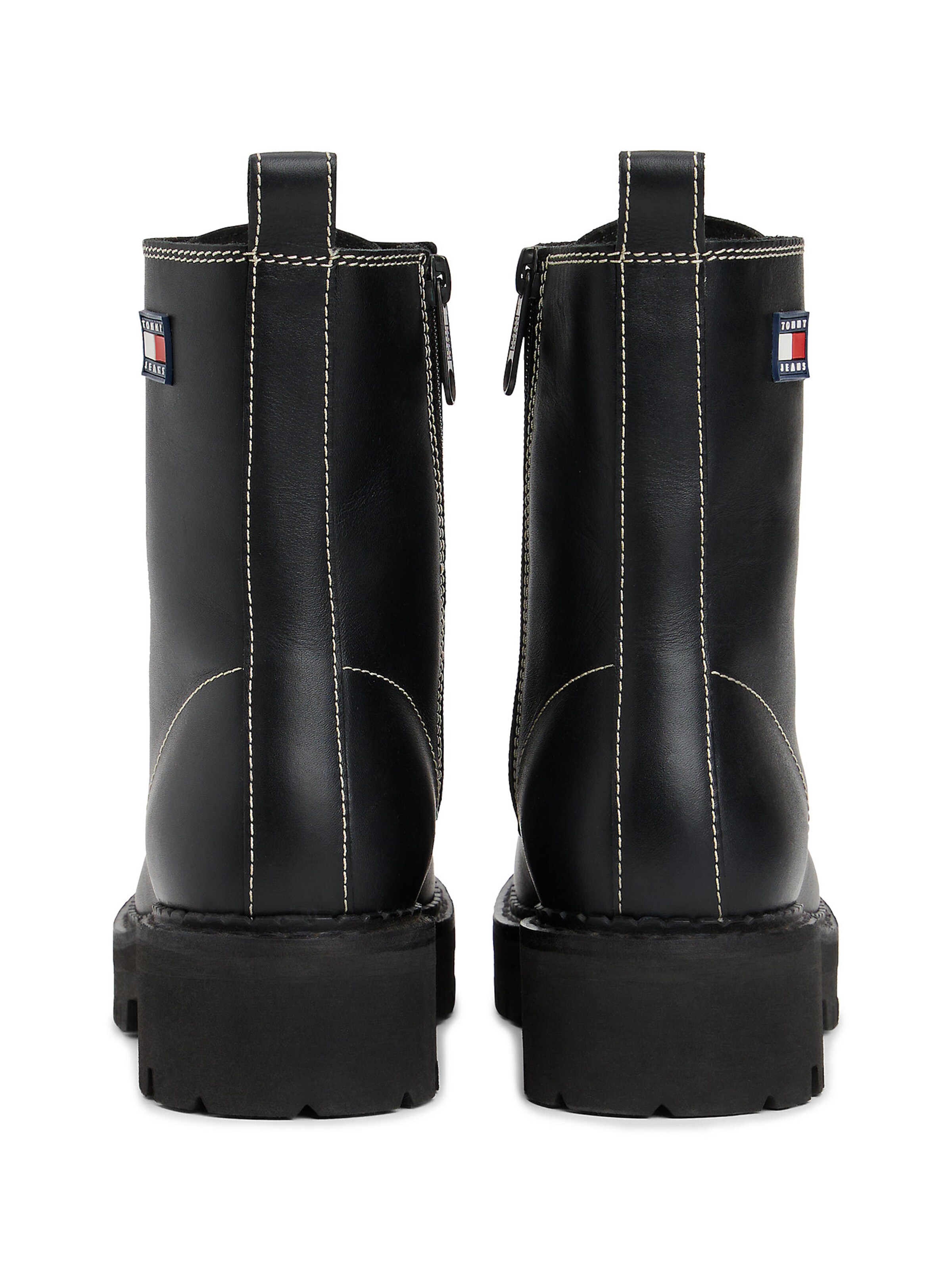 Tommy Jeans Stövlett med snörning i svart