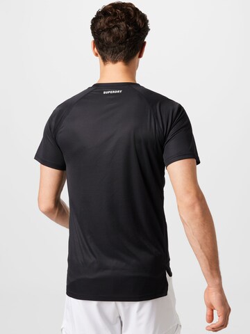 SuperdryTehnička sportska majica - crna boja