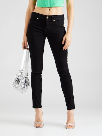 Versace Jeans Couture Skinny Παντελόνι 'Jackie' σε μαύρο: μπροστά