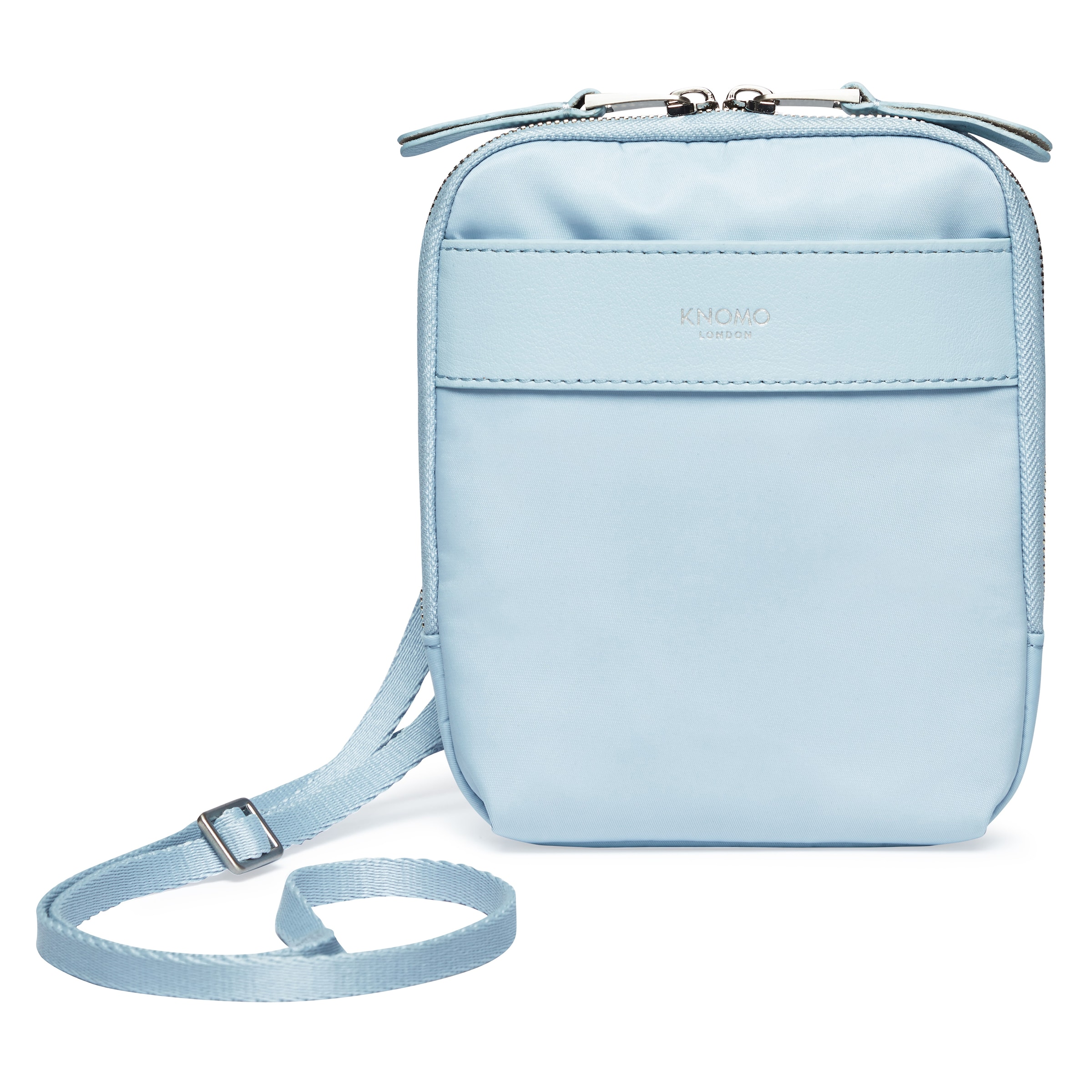 KNOMO Schoudertas in Blauw: voorkant