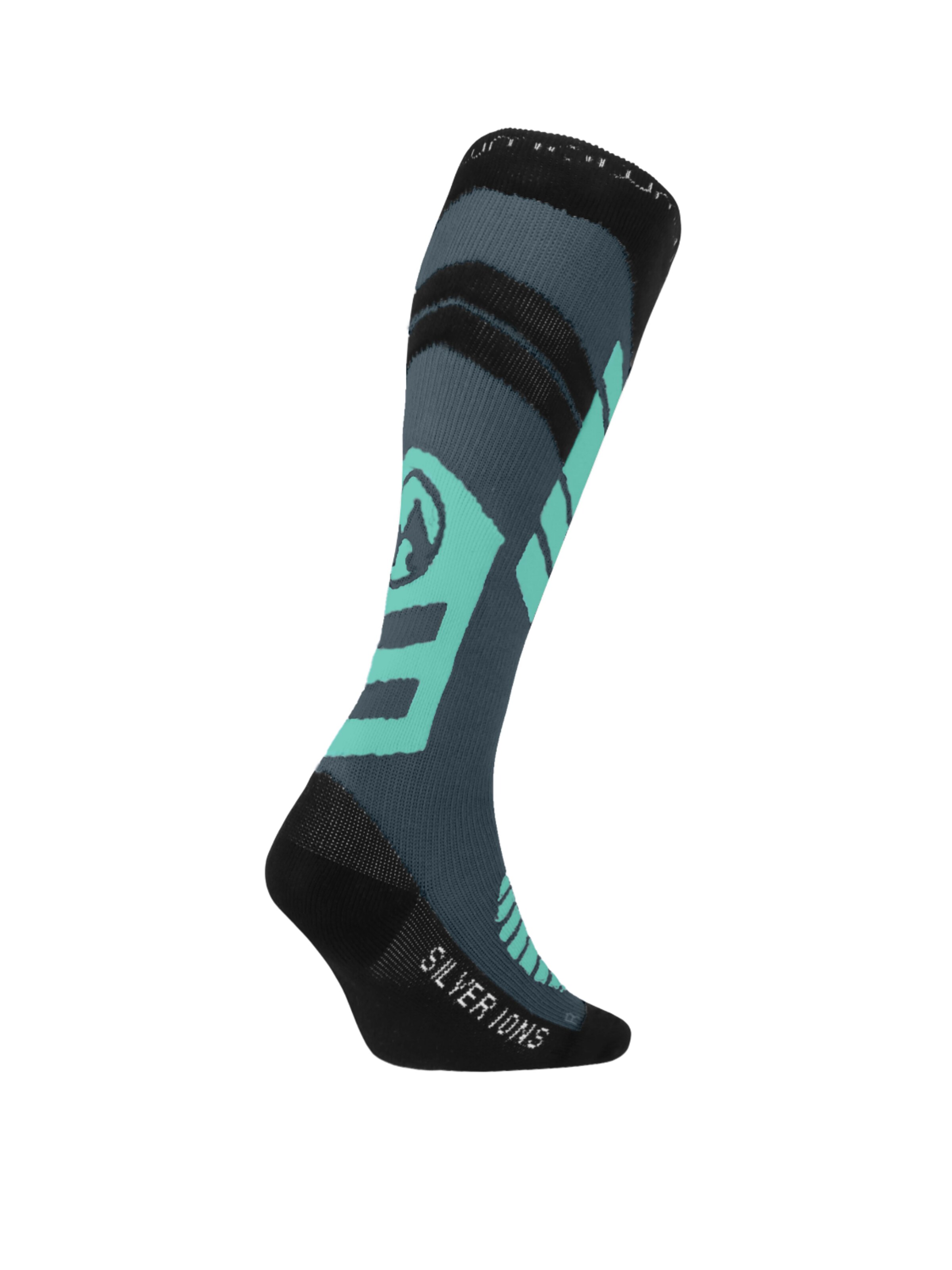 Mowmow Sportsokken 'MowMow Ski Socks - Silver Ions - Antibacterial - Men - Women - Size 39-42 - Gray' in Blauw