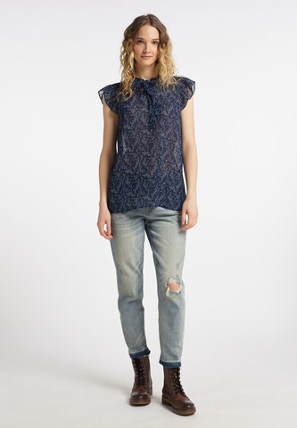 DreiMaster Vintage Bluse in Blau