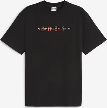 PUMA Functioneel shirt 'Love Marathon Grafik' in Zwart: voorkant