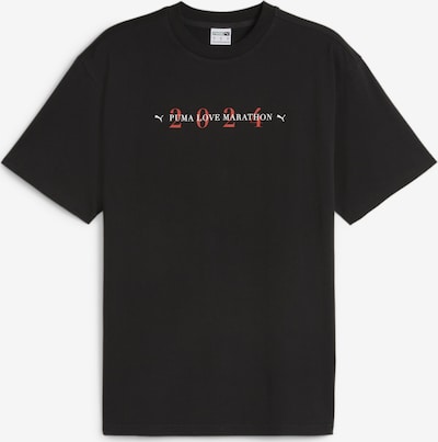 PUMA Functioneel shirt 'Love Marathon Grafik' in de kleur Gemengde kleuren / Kersrood / Zwart / Wit, Productweergave