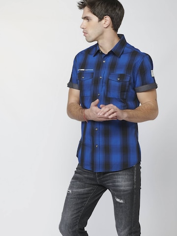 KOROSHI Regular fit Overhemd in Blauw