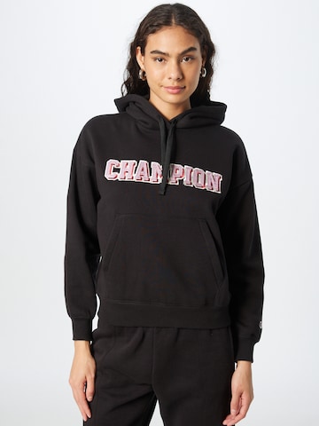 Champion Authentic Athletic Apparel Sweatshirt in Black: front