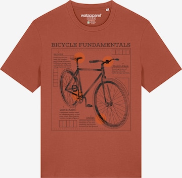T-Shirt 'Fahrrad Grundlagen ' Watapparel en rouge : devant