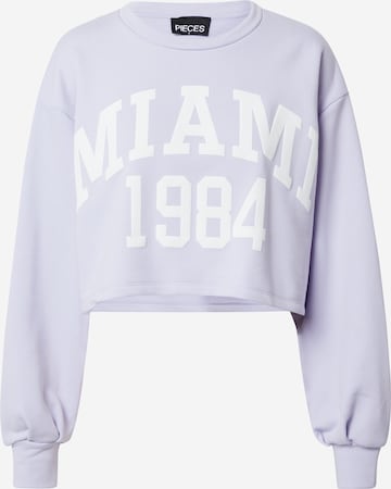 PIECES Sweatshirt 'MYTNA' in Lila: predná strana