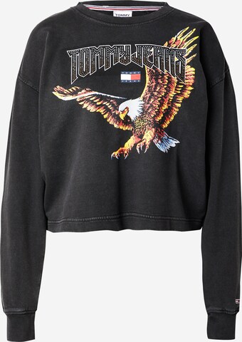 Tommy Jeans Sweatshirt in Zwart: voorkant