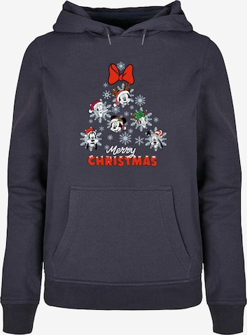 ABSOLUTE CULT Sweatshirt 'Mickey And Friends - Christmas Tree' in Blue: front
