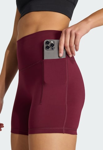 ADIDAS PERFORMANCE Skinny Workout Pants 'All Me' in Red